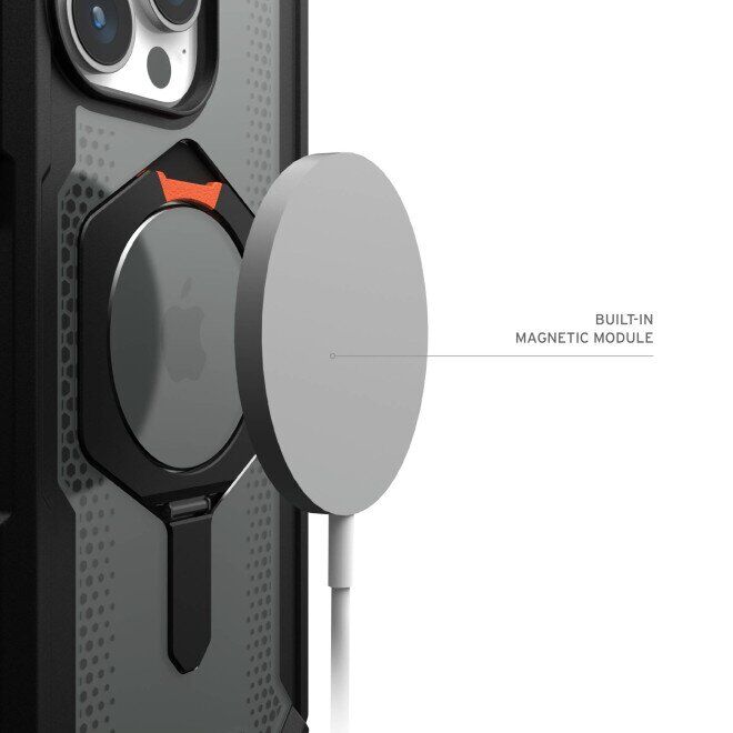 Защитный чехол URBAN ARMOR GEAR (UAG) Plasma XTE для Apple iPhone 15 Pro (114442114097) - Black / Orange: фото 13 из 17