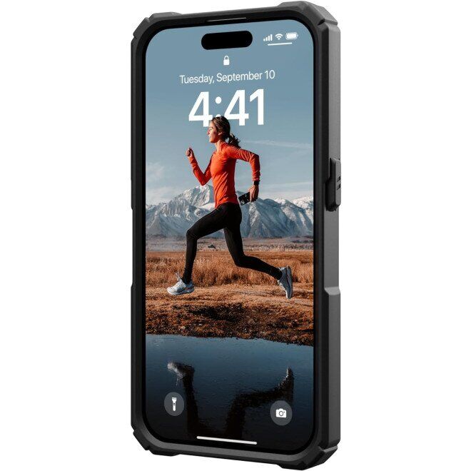 Защитный чехол URBAN ARMOR GEAR (UAG) Plasma XTE для Apple iPhone 15 Pro (114442114097) - Black / Orange: фото 10 из 17