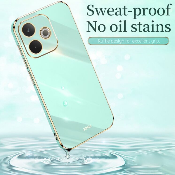 Захисний чохол XINLI Porcelain Magnetic для OPPO A5 Pro (4G/5G) - Cyan: фото 4 з 7