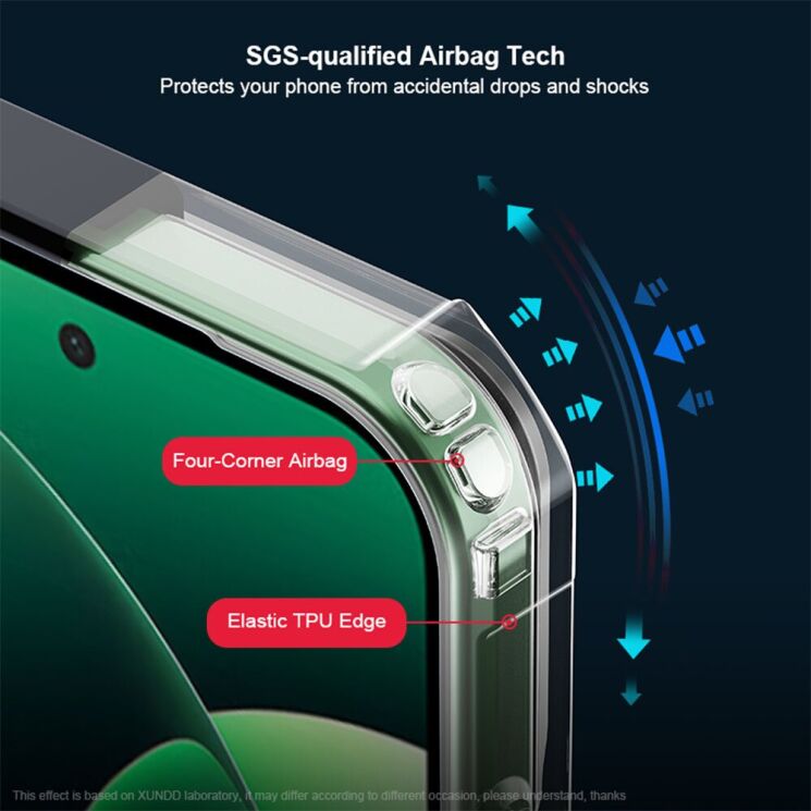 Захисний чохол XUNDD Rugged Case для Xiaomi 17 - Black: фото 4 з 5