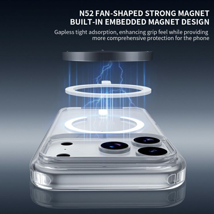 Защитный чехол ZGA Crystal Mag Fusion для Apple iPhone 18 Pro Max - Transparent: фото 3 из 10