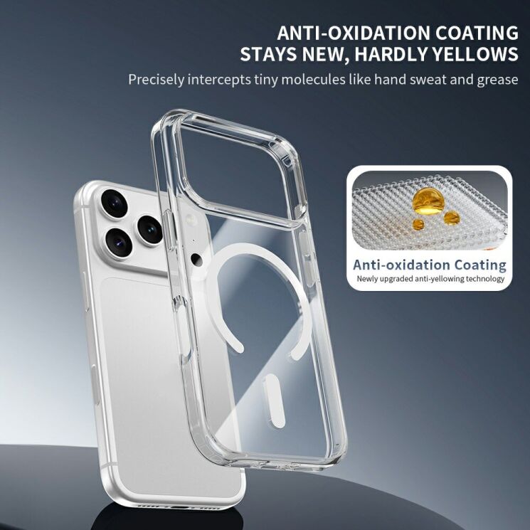 Защитный чехол ZGA Crystal Mag Fusion для Apple iPhone 18 Pro Max - Transparent: фото 4 из 10