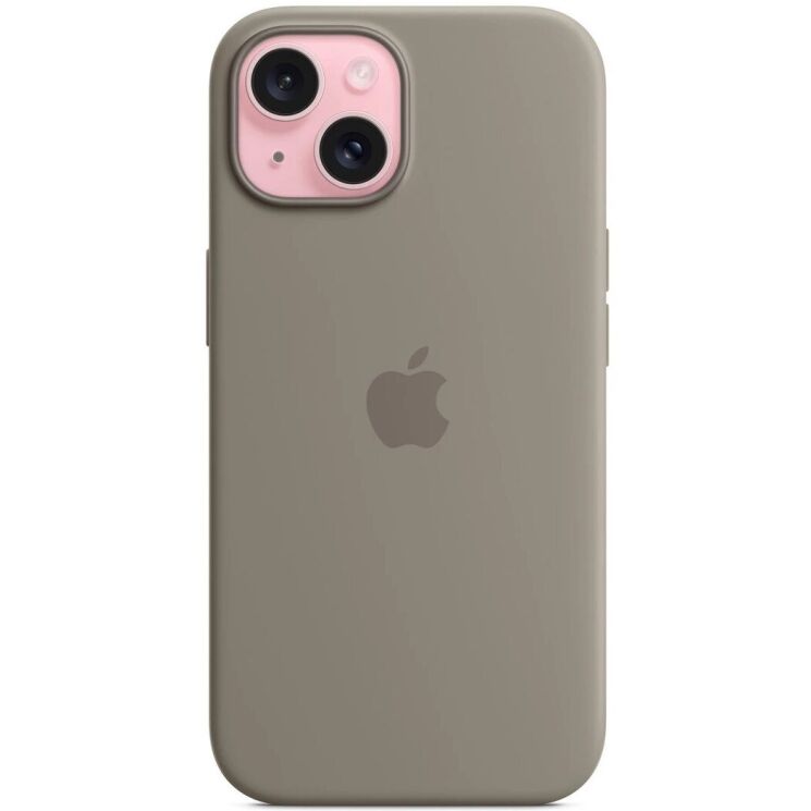 Оригинальный чехол Silicone Case with MagSafe для Apple iPhone 15 (MT0Q3) - Clay: фото 2 из 5