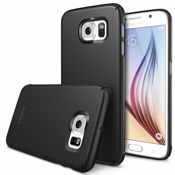 Пластиковая накладка Ringke Slim для Samsung Galaxy S6 (G920) - Black: фото 1 из 8
