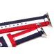 Ремінець UniCase Nylon для Apple Watch 42 (Series 10/11) / 41 / 40 / SE 40 / 38 - Blue / White / Red Three Stripes (236202A). Фото 7 з 16