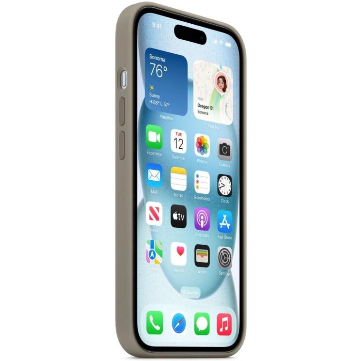 Оригинальный чехол Silicone Case with MagSafe для Apple iPhone 15 (MT0Q3) - Clay: фото 5 из 5