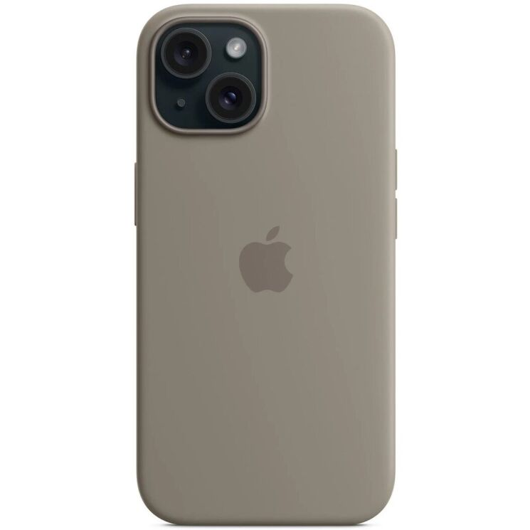 Оригинальный чехол Silicone Case with MagSafe для Apple iPhone 15 (MT0Q3) - Clay: фото 3 из 5