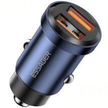 Автомобільний зарядний пристрій ESSAGER Gyroscope 30W (2USB) ECC2A-TL03 - Blue: фото 1 з 2