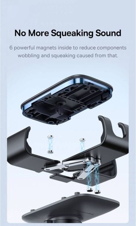 Автомобильный держатель Baseus Metal Age III Gravity Car Mount (Air Outlet Version) C40467600 - Grey: фото 7 из 21