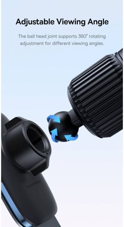 Автомобильный держатель Baseus Metal Age III Gravity Car Mount (Air Outlet Version) C40467600 - Grey: фото 17 из 21