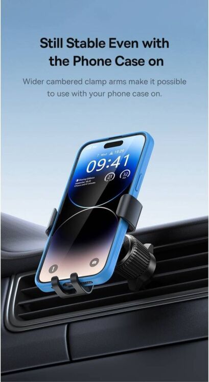 Автомобильный держатель Baseus Metal Age III Gravity Car Mount (Air Outlet Version) C40467600 - Grey: фото 18 из 21
