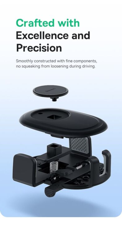 Автомобільний тримач Baseus UltraControl Lite (C40351700111-00) - Black: фото 15 з 24