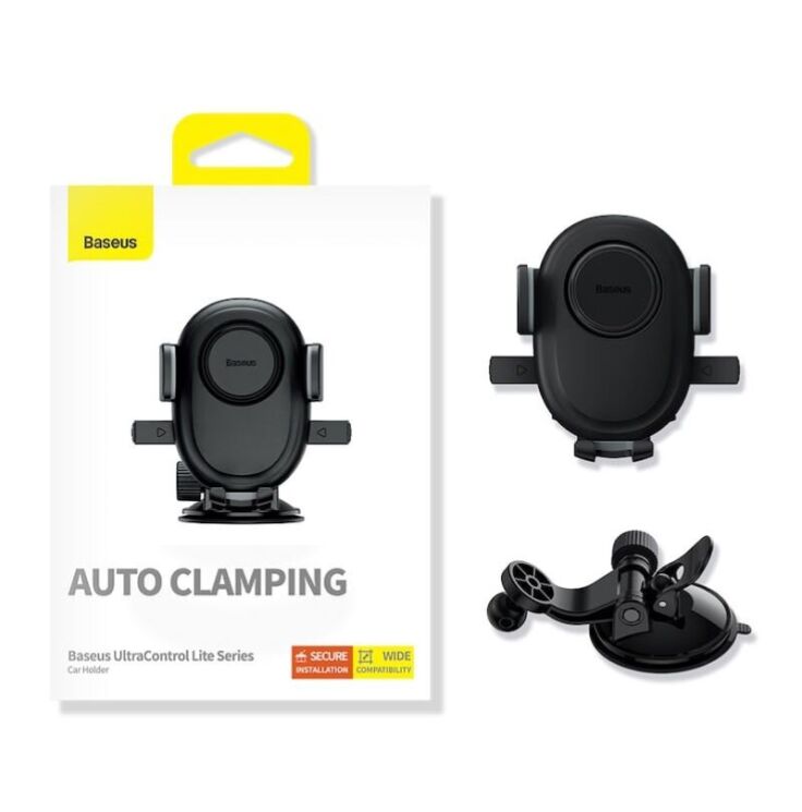 Автомобільний тримач Baseus UltraControl Lite (C40351700111-00) - Black: фото 24 з 24