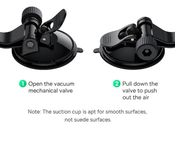 Автомобільний тримач Baseus UltraControl Lite (C40351700111-00) - Black: фото 12 з 24