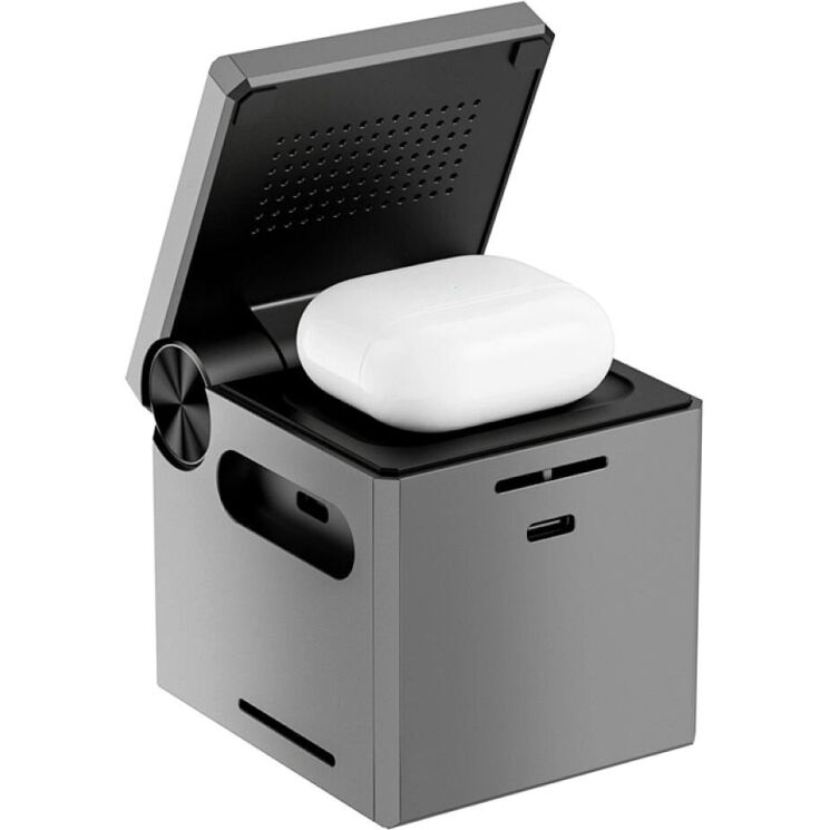 Бездротовий зарядний пристрій WIWU Wi-W030 Planeta Trio 3 in 1 (15W) - Gray: фото 4 з 6