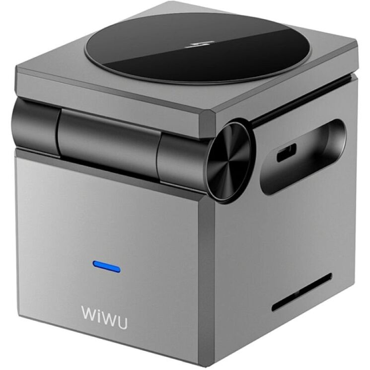 Бездротовий зарядний пристрій WIWU Wi-W030 Planeta Trio 3 in 1 (15W) - Gray: фото 3 з 6