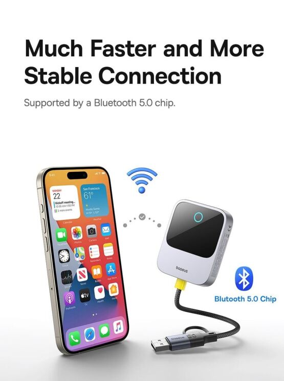 Беспроводной автомобильный адаптер Baseus PrimeTrip (Wireless Apple CarPlay) C10745100813-00 - Grey: фото 13 из 18