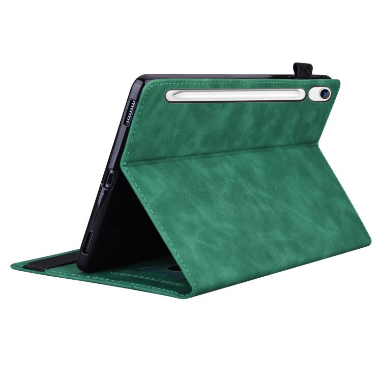 Чехол Deexe Business Style для Samsung Galaxy Tab S9 FE / Tab S10 Lite / Tab S10 FE - Green: фото 4 з 13