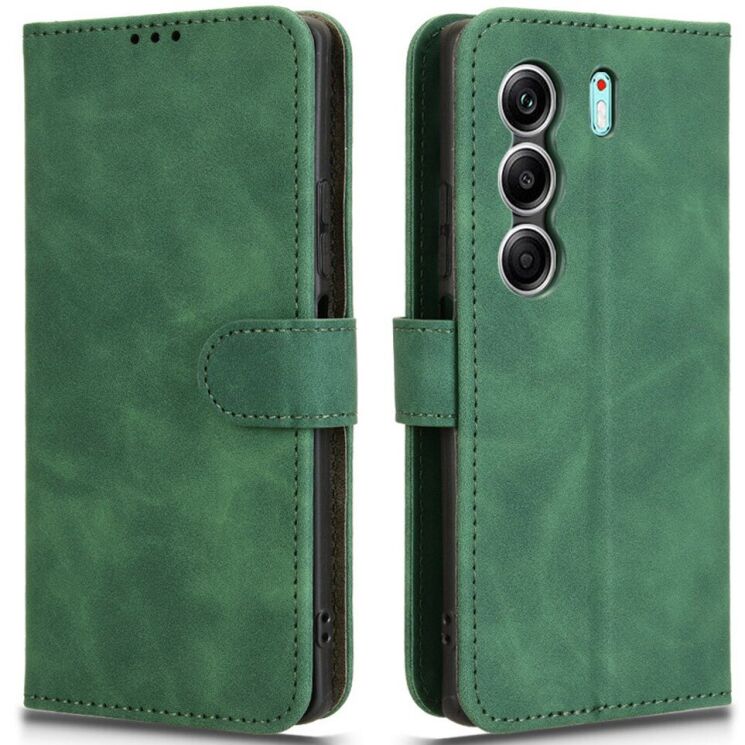 Чехол Deexe Classic Wallet для TECNO Camon 40 (CM5) - Green: фото 1 из 6