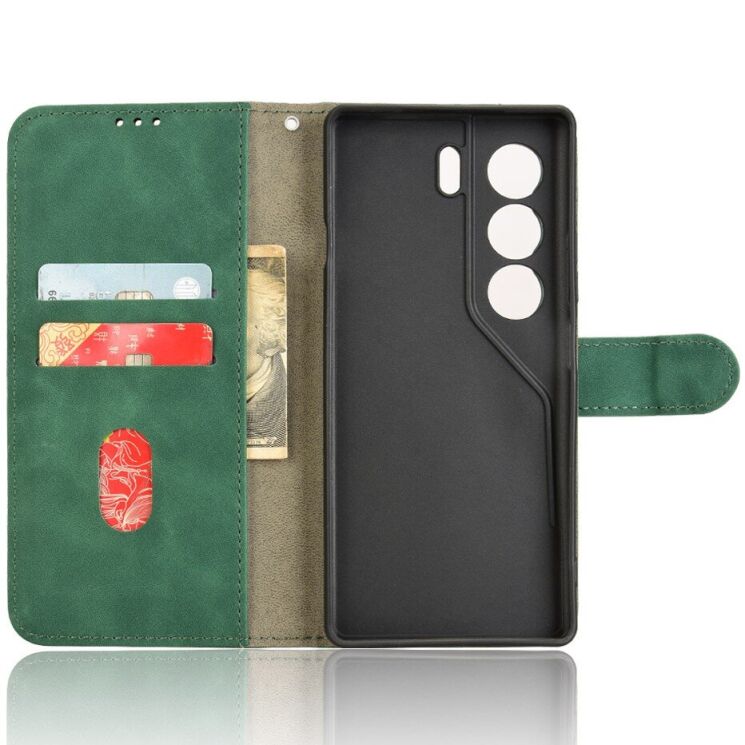 Чехол Deexe Classic Wallet для TECNO Camon 40 (CM5) - Green: фото 4 из 6