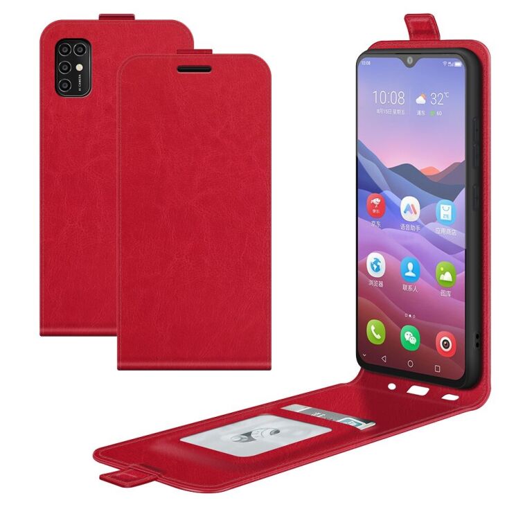 Чехол Deexe Flip Case для ZTE Blade V2020 Smart - Red: фото 8 из 11