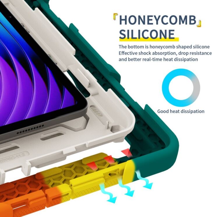 Чехол Deexe Grip Kickstand для Xiaomi Pad 7 / 7 Pro - Colorful Pink: фото 18 из 21