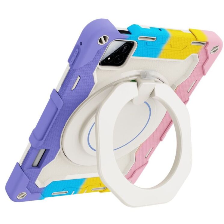 Чехол Deexe Grip Kickstand для Xiaomi Pad 7 / 7 Pro - Colorful Pink: фото 3 из 21