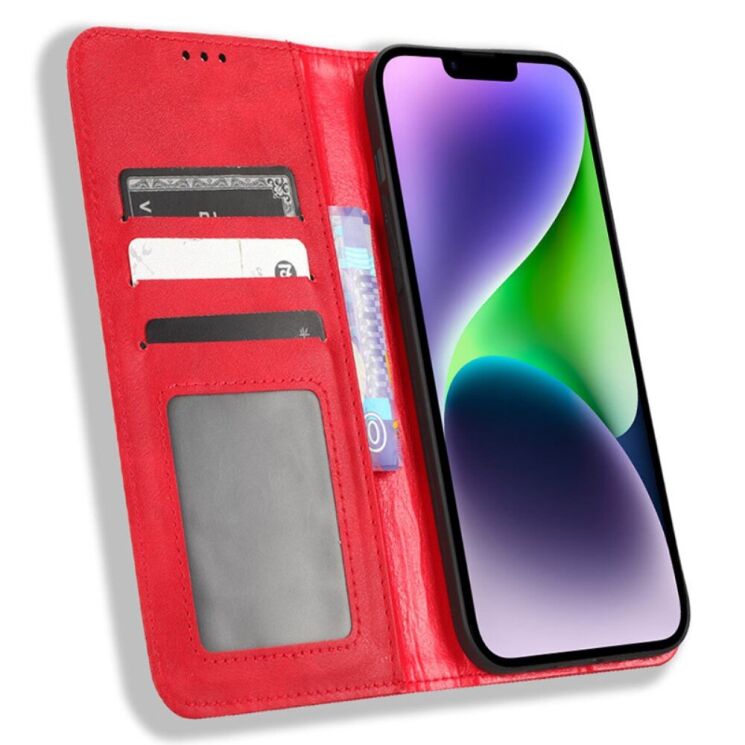 Чехол Deexe Retro Style для Apple iPhone 15 - Red: фото 2 из 6