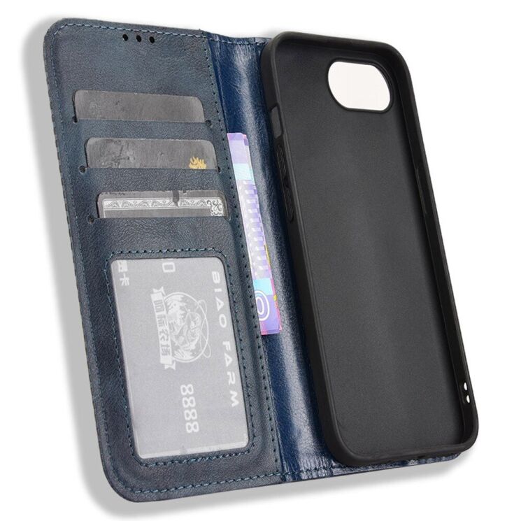 Чехол Deexe Retro Style для Apple iPhone 16e - Blue: фото 4 из 7
