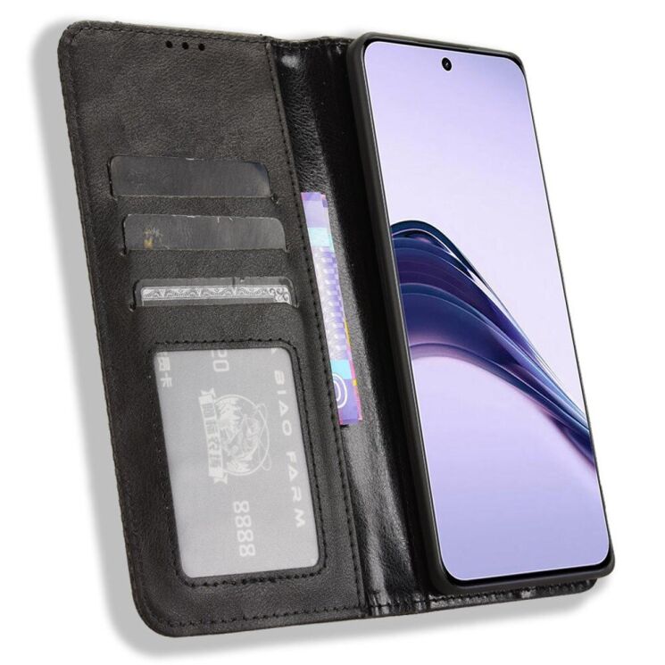 Чохол Deexe Retro Style для Realme 13 Pro / 13 Pro Plus - Black: фото 2 з 7