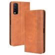 Чехол Deexe Retro Style для VIVO Y20 (V2027) / Y12s - Brown (268414Z)