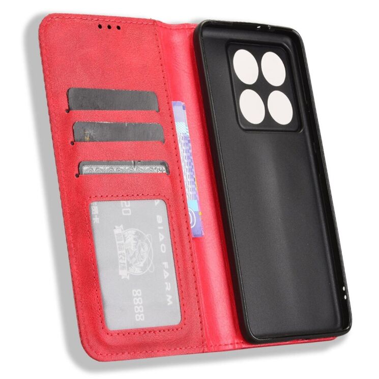 Чехол Deexe Retro Style для Xiaomi 14T Pro - Red: фото 4 из 7