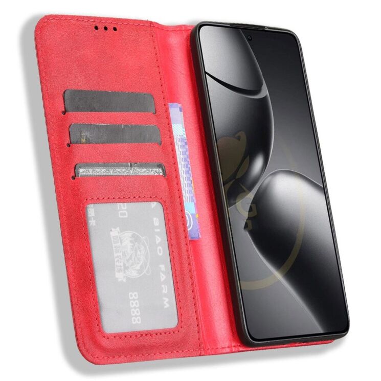 Чехол Deexe Retro Style для Xiaomi 14T Pro - Red: фото 2 из 7