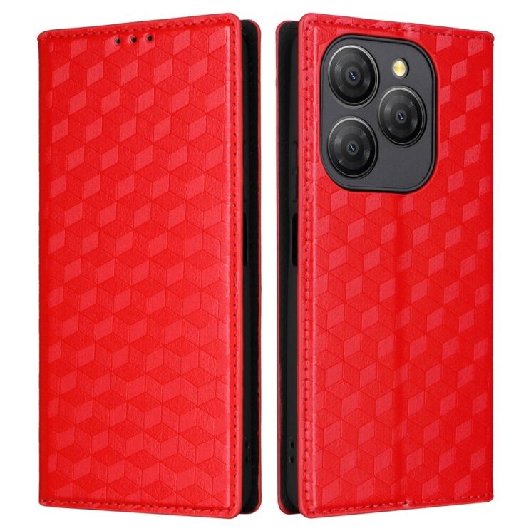 Чехол Deexe Rhombus Book для Blackview Shark 9 - Red: фото 1 из 10
