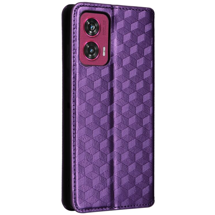 Чохол Deexe Rhombus Book для Motorola Edge 50 Fusion - Purple: фото 9 з 9