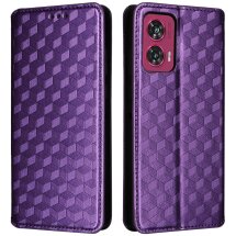 Чохол Deexe Rhombus Book для Motorola Edge 50 Fusion - Purple: фото 1 з 9