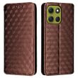 Чохол Deexe Rhombus Book для Motorola Moto G86 - Brown (383318Z)