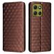 Чохол Deexe Rhombus Book для Motorola Moto G86 - Brown (383318Z). Фото 1 з 10