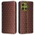 Чохол Deexe Rhombus Book для Motorola Moto G86 - Brown: фото 1 з 10