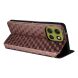 Чохол Deexe Rhombus Book для Motorola Moto G86 - Brown (383318Z). Фото 5 з 10