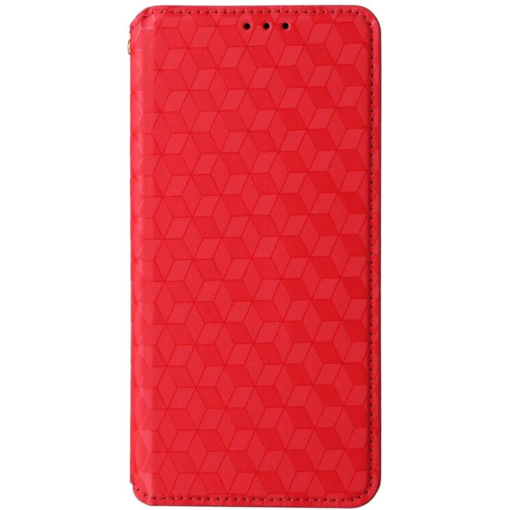 Чехол Deexe Rhombus Book для Realme GT 8 Pro - Red: фото 7 з 8