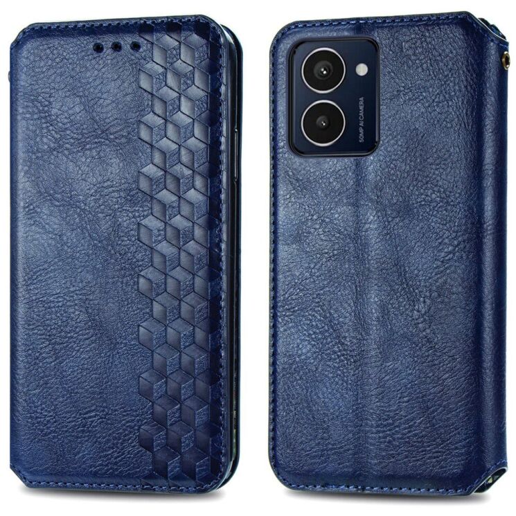 Чехол Deexe Rhombus Wallet для HMD Pulse Pro - Blue: фото 1 из 6