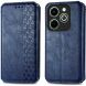 Чехол Deexe Rhombus Wallet для Infinix Hot 40i - Blue (345022L). Фото 1 из 6