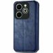 Чехол Deexe Rhombus Wallet для Infinix Hot 40i - Blue (345022L). Фото 5 из 6