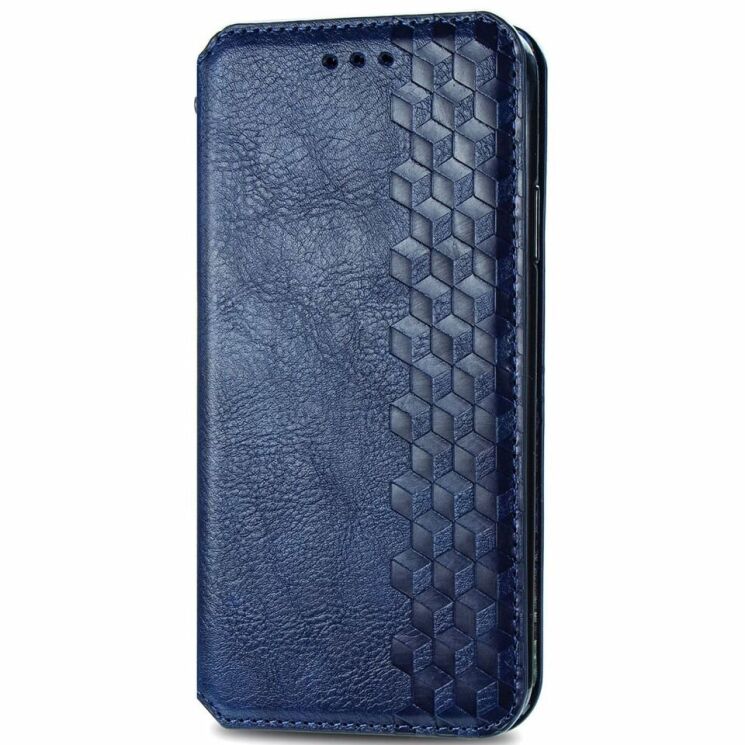Чехол Deexe Rhombus Wallet для Infinix Hot 40i - Blue: фото 4 из 6