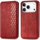 Чохол Deexe Rhombus Wallet для iPhone 18 Pro Max / 17 Pro Max - Red (423828R). Фото 1 з 6