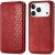 Чохол Deexe Rhombus Wallet для iPhone 18 Pro Max / 17 Pro Max - Red: фото 1 з 6