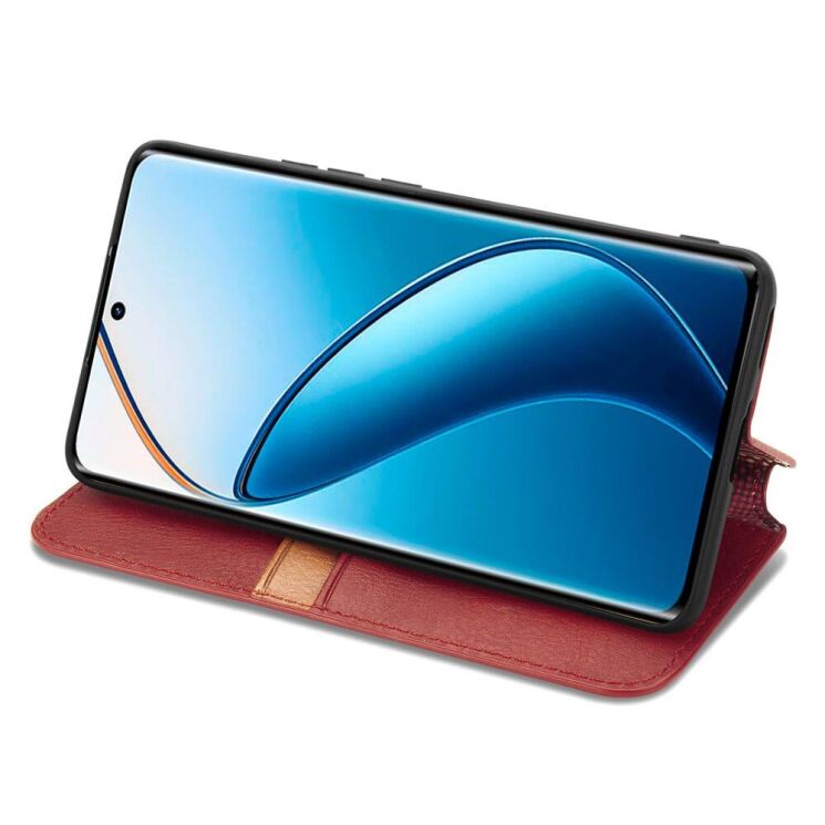 Чехол Deexe Rhombus Wallet для Realme 12 / 12 Plus - Red: фото 3 из 6