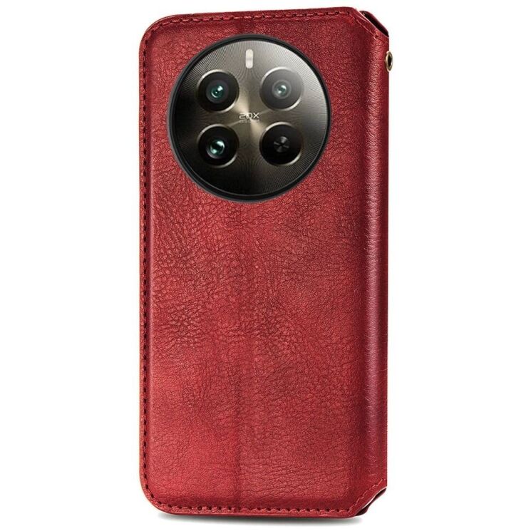 Чехол Deexe Rhombus Wallet для Realme 12 / 12 Plus - Red: фото 5 из 6
