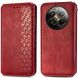 Чехол Deexe Rhombus Wallet для Realme 12 / 12 Plus - Red (355511R). Фото 1 из 6